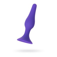 Dokulu Silikon Anal Tıkaç Plug 11cm Mor
